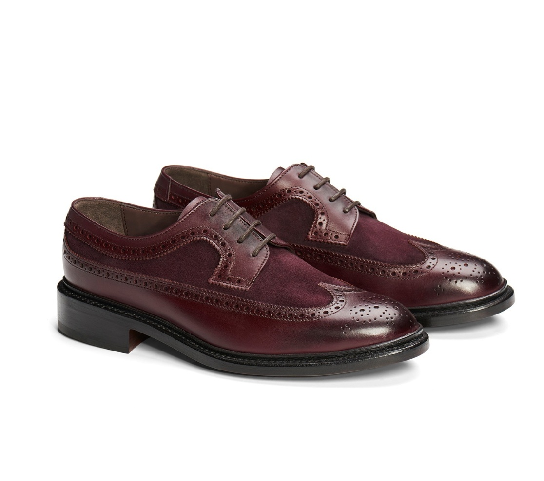Chaussures Wingtip Brogue - Esther Anil Wine Shadow - Camurca Delave 507
